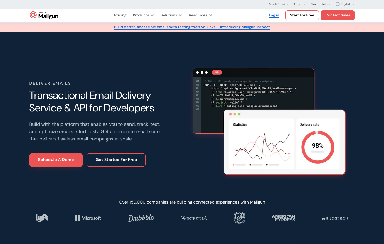 Mailgun website